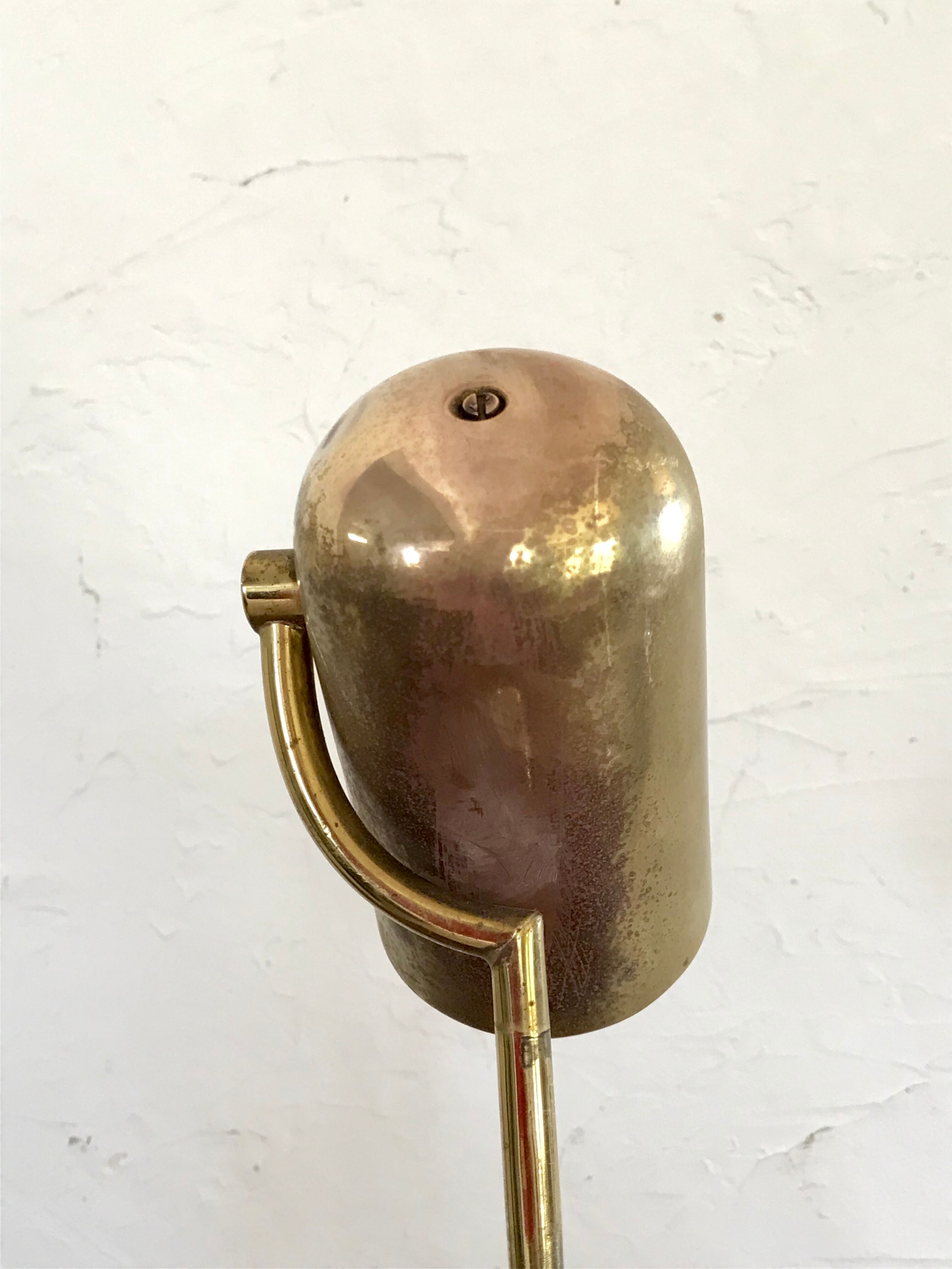 Vintage brass adjustable desk lamp