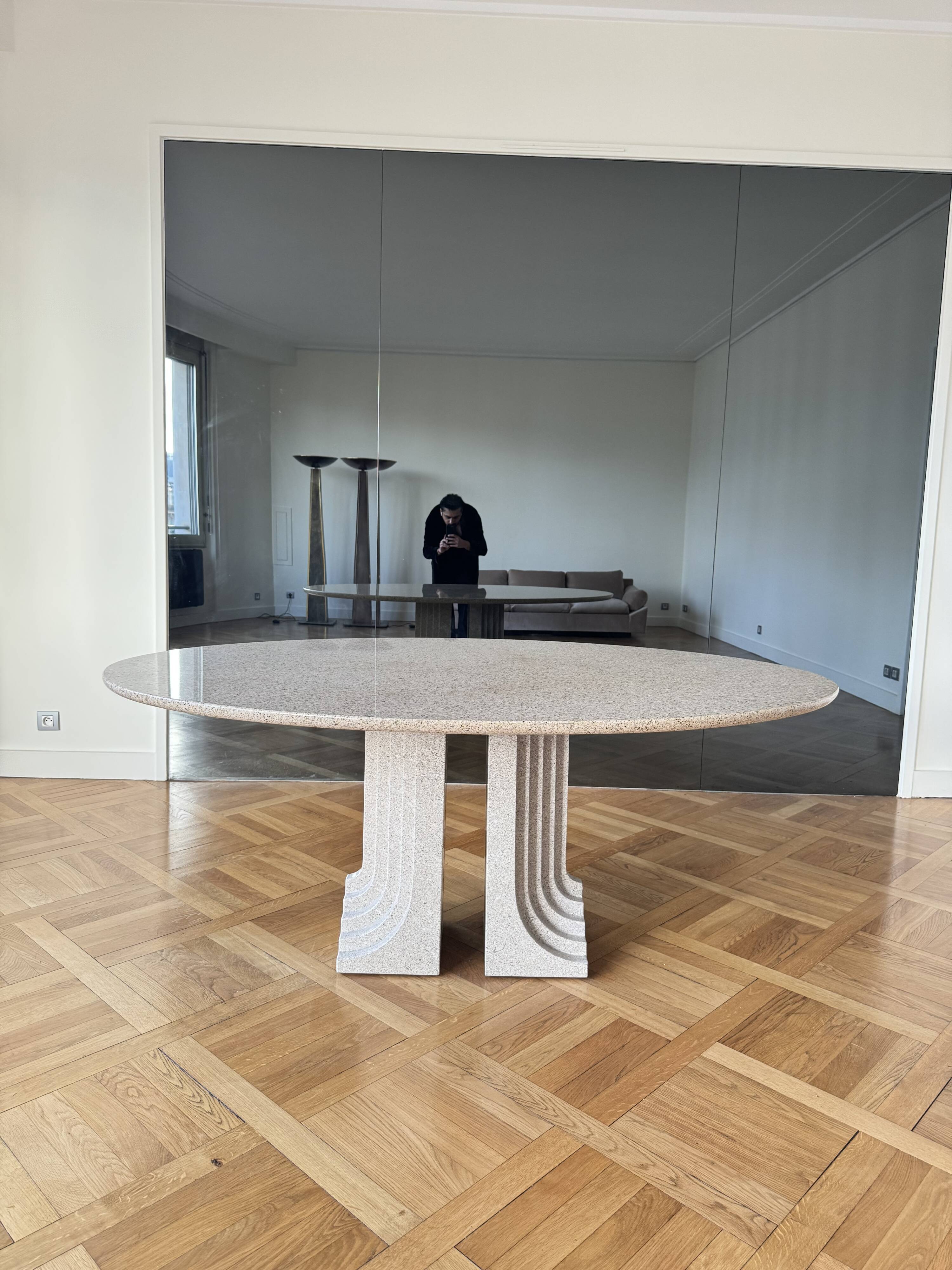 Table Granit Terrazzo, Plateau Oval