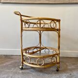 Dessert, rattan bar on wheels
