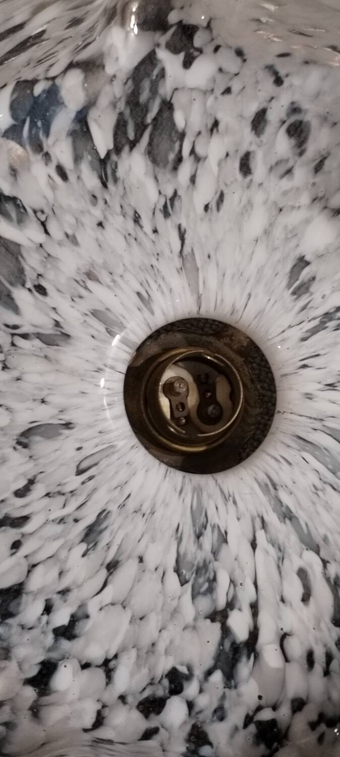 Clichy white glass portable lamp