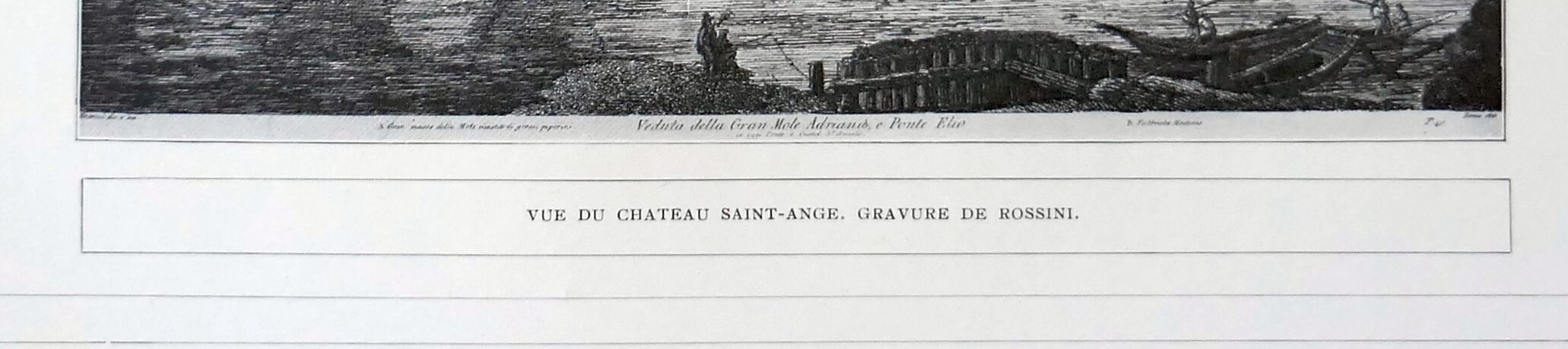 Reproduction engraving of Rossini's Château Saint-Ange