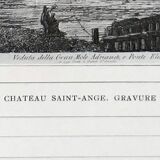 Reproduction engraving of Rossini's Château Saint-Ange