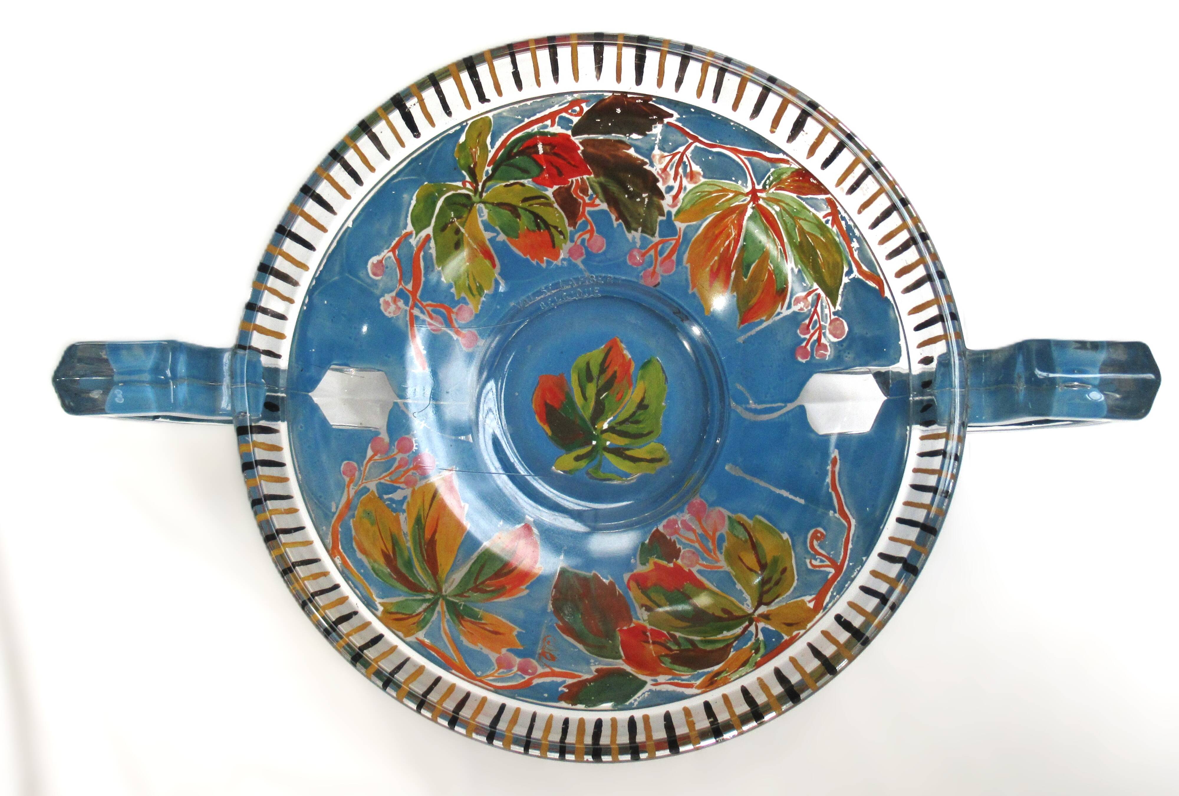 Cup "Noémie" Val Saint Lambert – Art Deco, handcrafted painting
