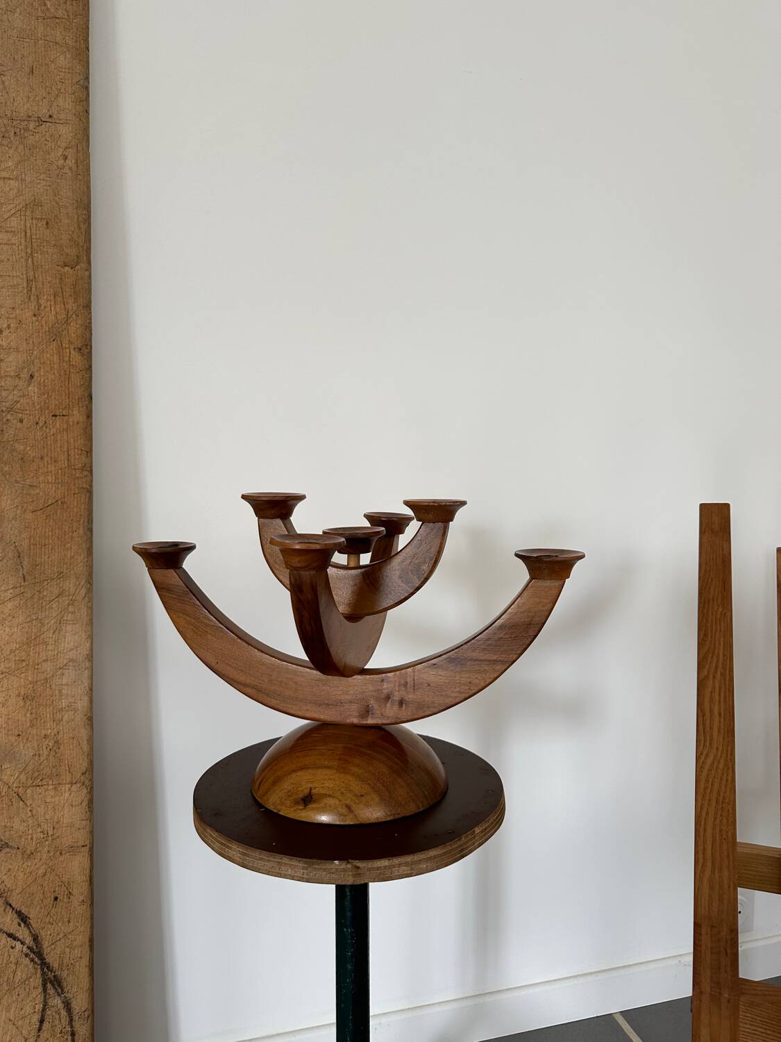 Swedish vintage wooden candle holder
