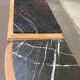 Art Deco sideboard renovated in solid walnut with black marble, 1930.