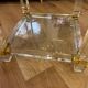 Pair of side tables from the 20th century in plexiglass and glass.