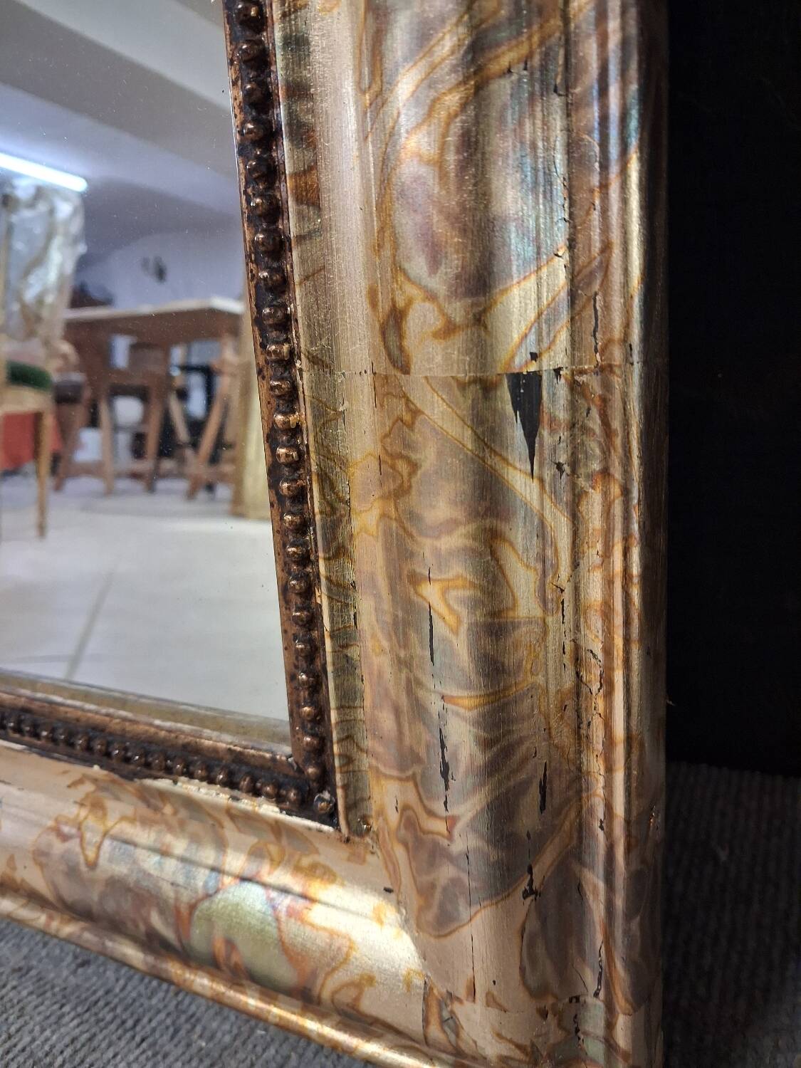 Louis Philippe mirror 81x60 heated copper