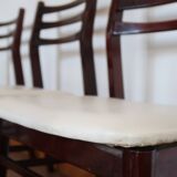 6 Scandinavian chairs skaï white