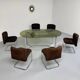 6 old tubular and velvet chairs Italian design from the 70s
