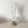 Vase tulipe en cristal ciselé  et argent 23 cm