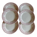 6 assiettes en terre de fer