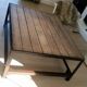 Industrial coffee table iron/beam