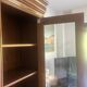 Meuble buffet Bibliotheque Bois massif merisier