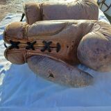 Paire de Gants de Boxe Ancien en cuir