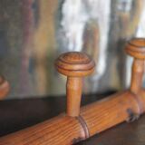 Vintage wall coat rack, wooden coat rack, wooden hooks, hooks.