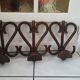 Vintage wooden rattan coat rack bamboo hat rack