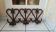 Vintage wooden rattan coat rack bamboo hat rack