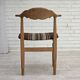 1960s, Danish design by Henning Kjærnulf, et of 4 chairs, wool, oak wood.