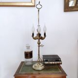 Large Italian-style gold metal lamp H73cm