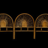 Set of 3 rattan headboards, France 60s