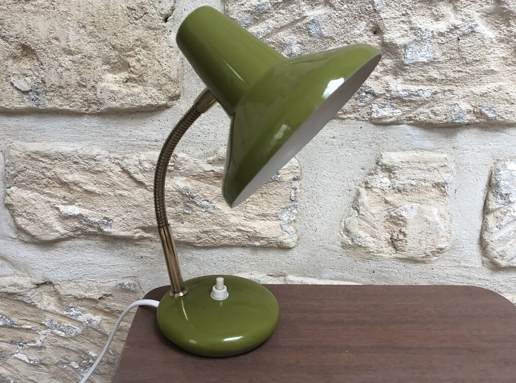 Vintage casserole lamp - green