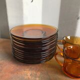 Lot 8 coffee cups and duralex cups