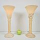 Lampes de table en albâtre vintage en marbre, années 1970, ensemble de 2