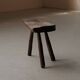 Milking stool in solid wood, Folk art, Cévennes, around 1900