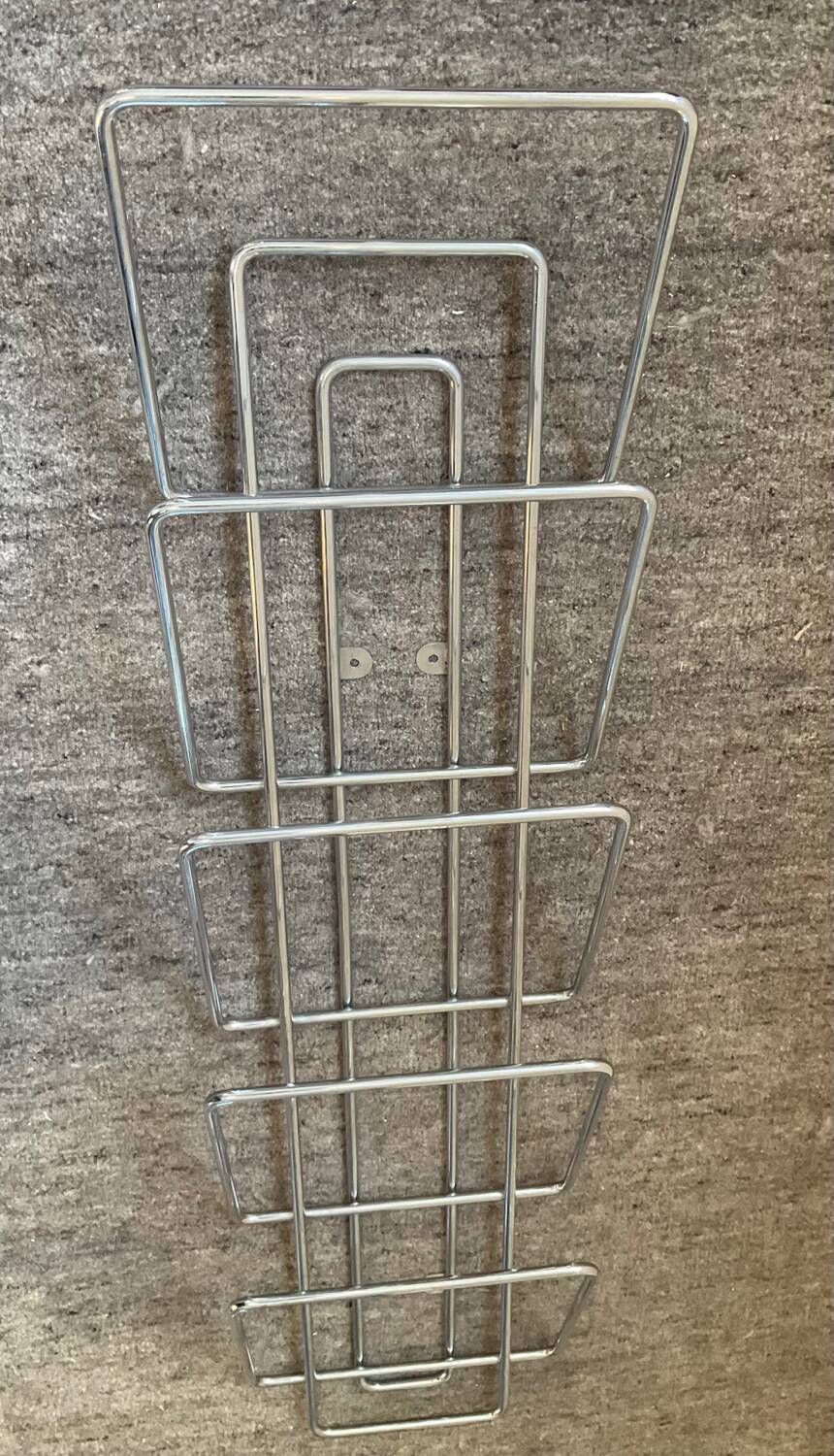 Vintage stainless steel wall vinyl rack