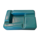 Cendrier faïence bleu turquoise vintage