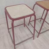 Pair of vintage school stools