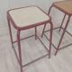 Pair of vintage school stools