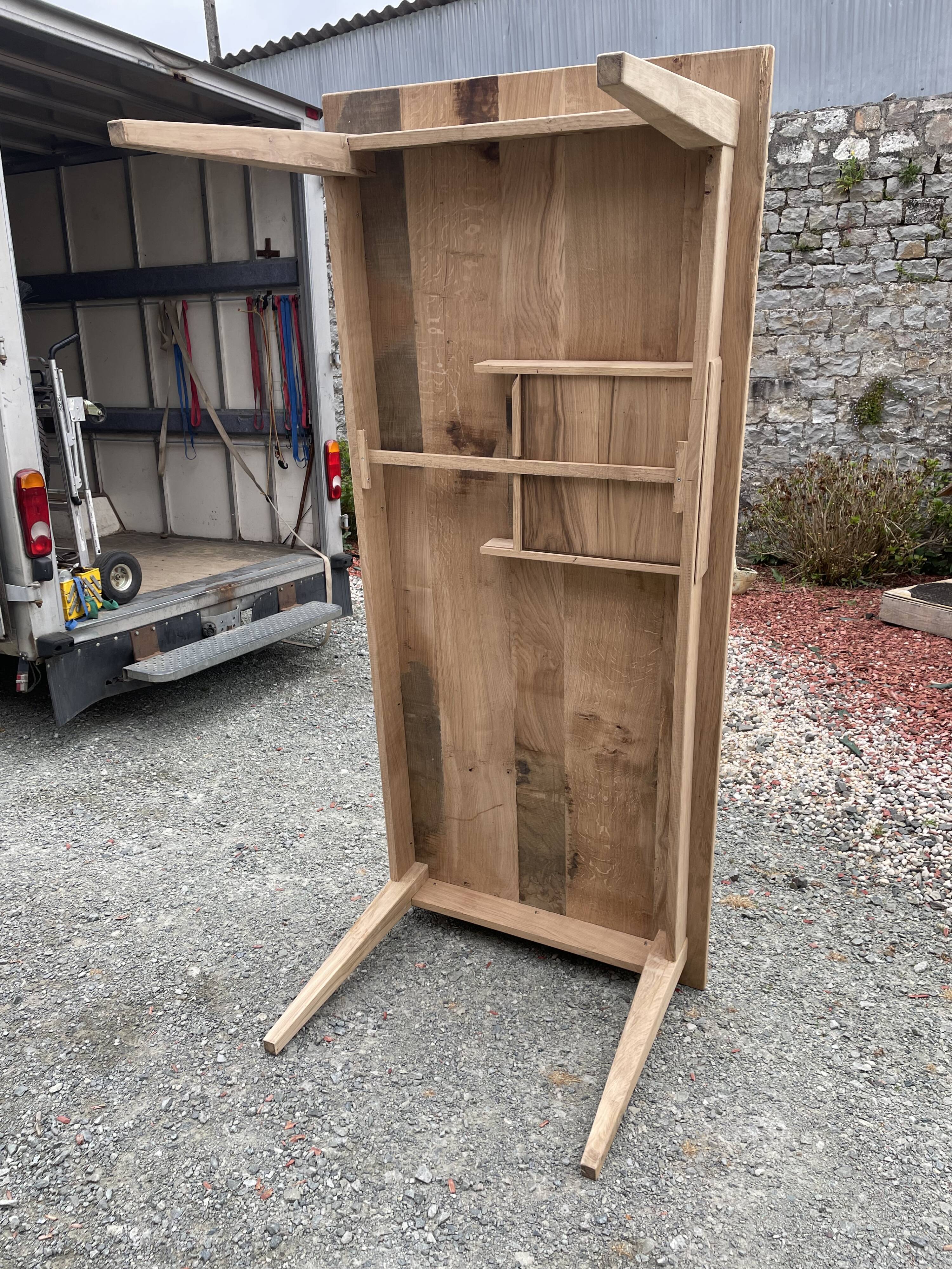 Raw oak farmhouse table
