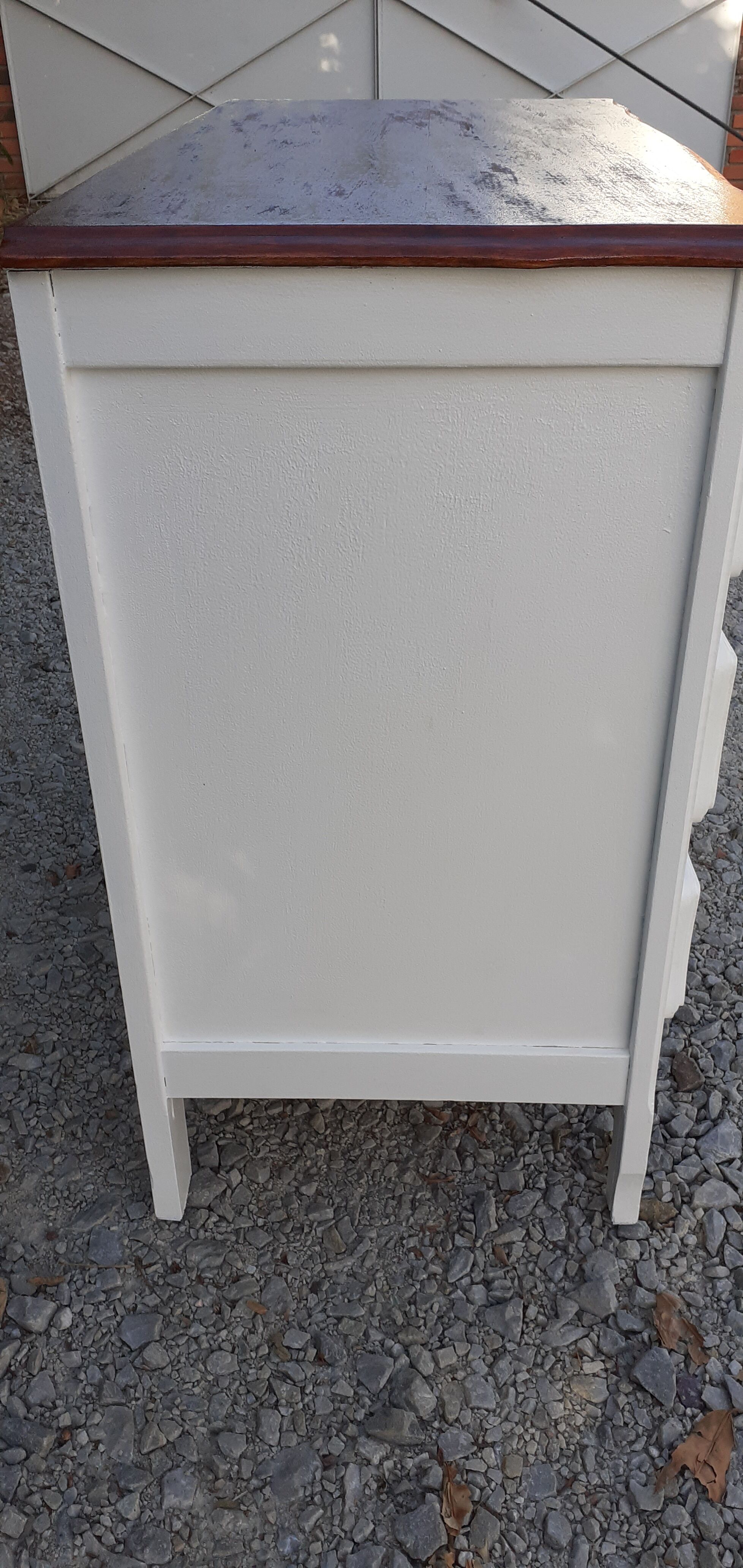 Dresser 3 drawers louis XV style white