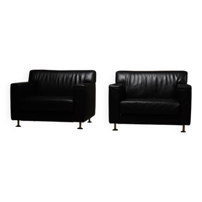 Paire de fauteuils de salon par Kunihide Oshinomi pour Matteo Grassi années 1980