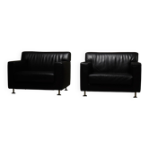 Pair of lounge chairs by Kunihide Oshinomi for Matteo Grassi 1980s