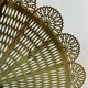 Vintage French brass fire screen, peacock design, 20th century.