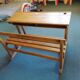 School desk in solid oak, 2 places