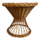 Small vintage rattan pedestal table