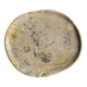 Oval petrified wood dish or bowl with grey edges D28x24 -3779