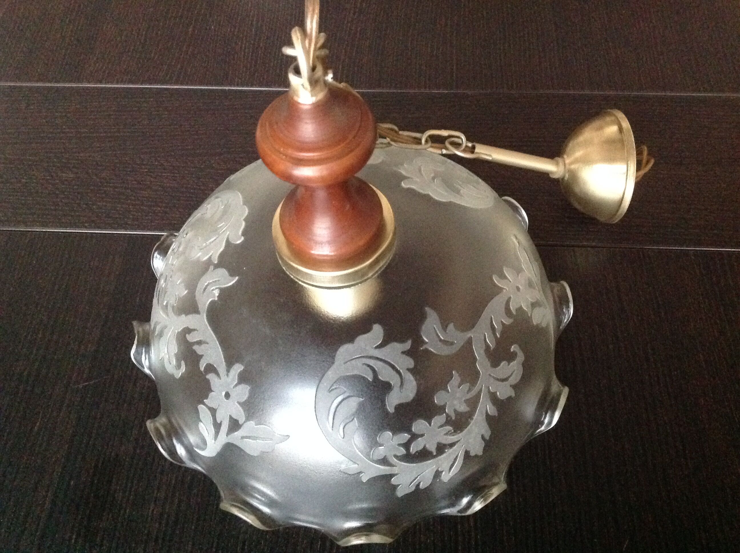 Art deco art style depoli glass hanging