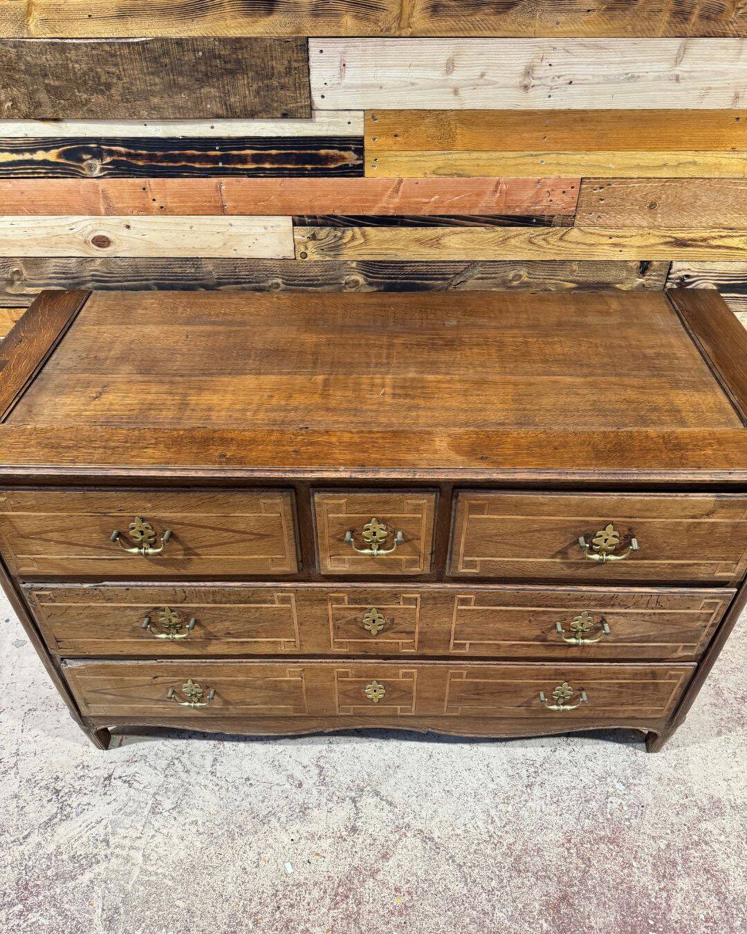 19th-century oak chest of drawers