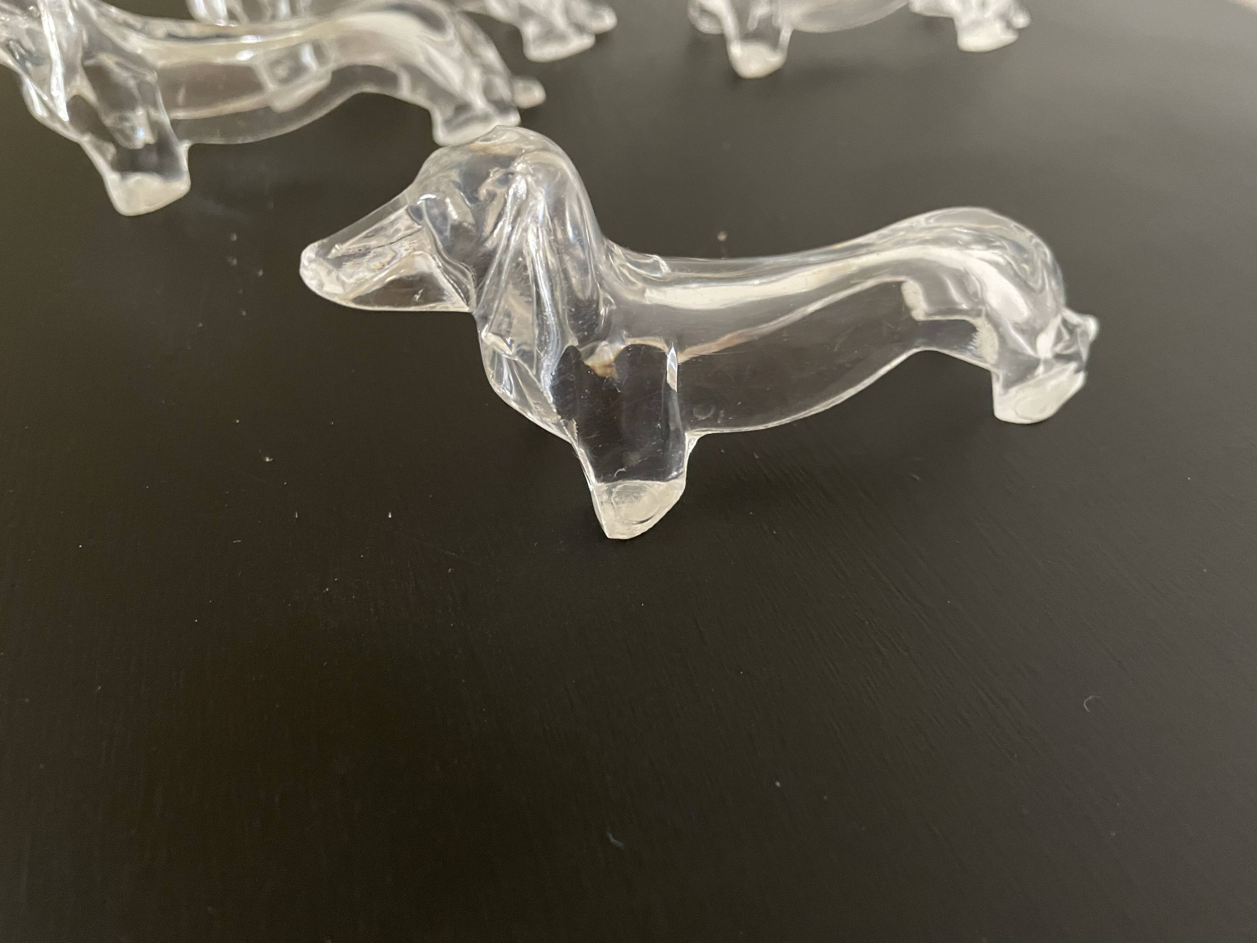 Transparent dachshund knife holder