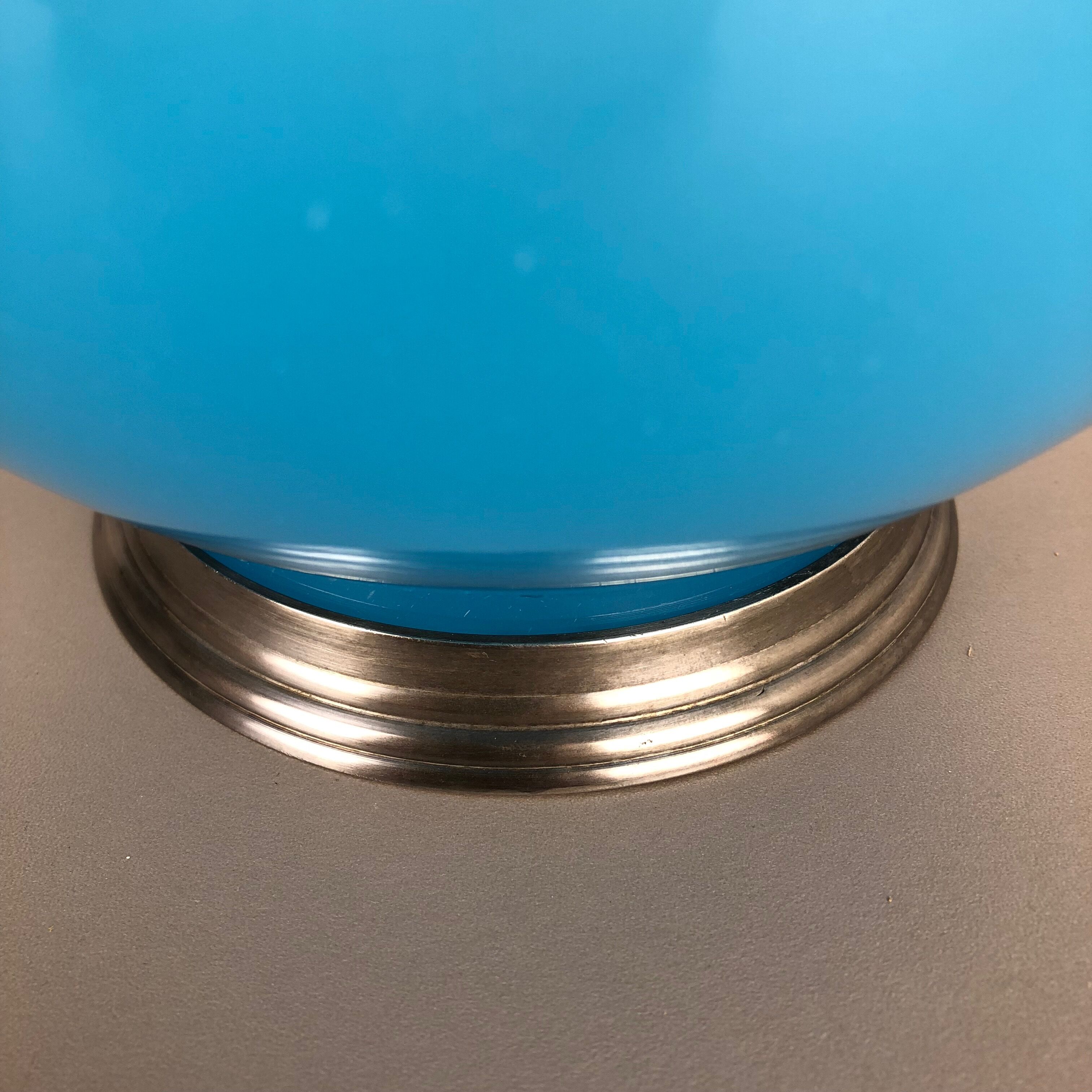 Opaline Murano glass table desk light made by Cenedese Vetri Italy, 1960s