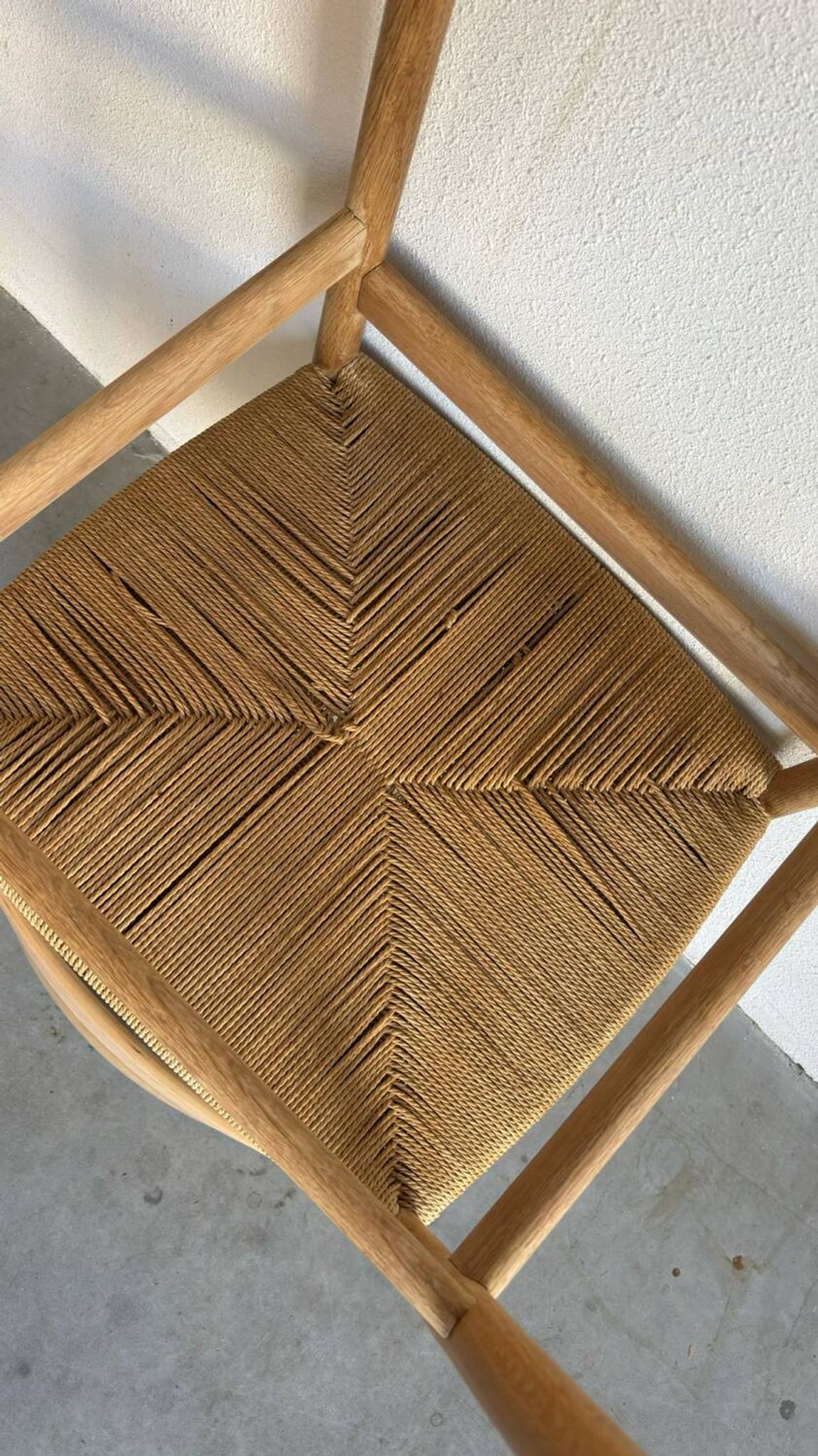 Ensemble de 6 chaises vintage en corde de papier Kurt Ostervig