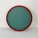 Kartell red round mirror 1980s