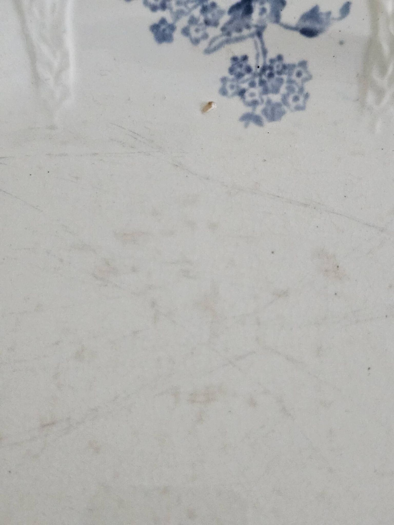 Plat ovale faience Longwy modèle Joinville n*243 bleu terre de fer