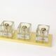 Exclusive wall sconces in crystal and brass by Peill & Putzler, Germany.