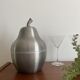 PEAR IN ALUMINUM BRUSH ICE BUCKET MADE IN ITALY AROUND 1970