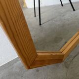80s hexagonal pine mirror
